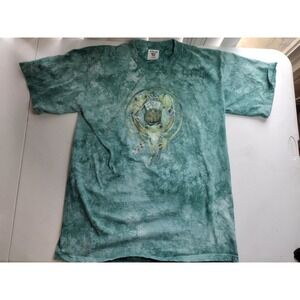Polar Graphics Green Tie‎ Dye Tree Frog Celtic Knot Graphic T-Shirt Mens Large